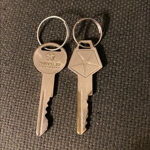 Vintage Chrysler Corporation Cut Key Set Motors Car Key